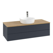 V&B Waschtischunterschrank mit Frontstruktur, mit Beleuchtung Antao 120x36x50cm, HL, WBP hon. Oa, md b m Lac