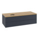 V&B Waschtischunterschrank mit Frontstruktur, mit Beleuchtung Antao 120x36x50cm, HL, WBP hon. Oa, md b m Lac-3