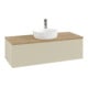 V&B Waschtischunterschrank mit Frontstruktur, mit Beleuchtung Antao 120x36x50cm, HL, WBP hon. Oa, si G m Lac-1