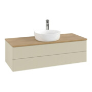 V&B Waschtischunterschrank mit Frontstruktur, mit Beleuchtung Antao 120x36x50cm, HL, WBP hon. Oa, si G m Lac