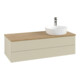 V&B Waschtischunterschrank mit Frontstruktur, mit Beleuchtung Antao 120x36x50cm, HL, WBP hon. Oa, si G m Lac-1