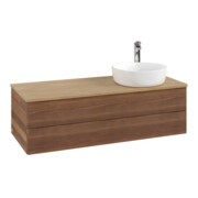 V&B Waschtischunterschrank mit Frontstruktur, mit Beleuchtung Antao 120x36x50cm, HL, WBP hon. Oa, w. wal