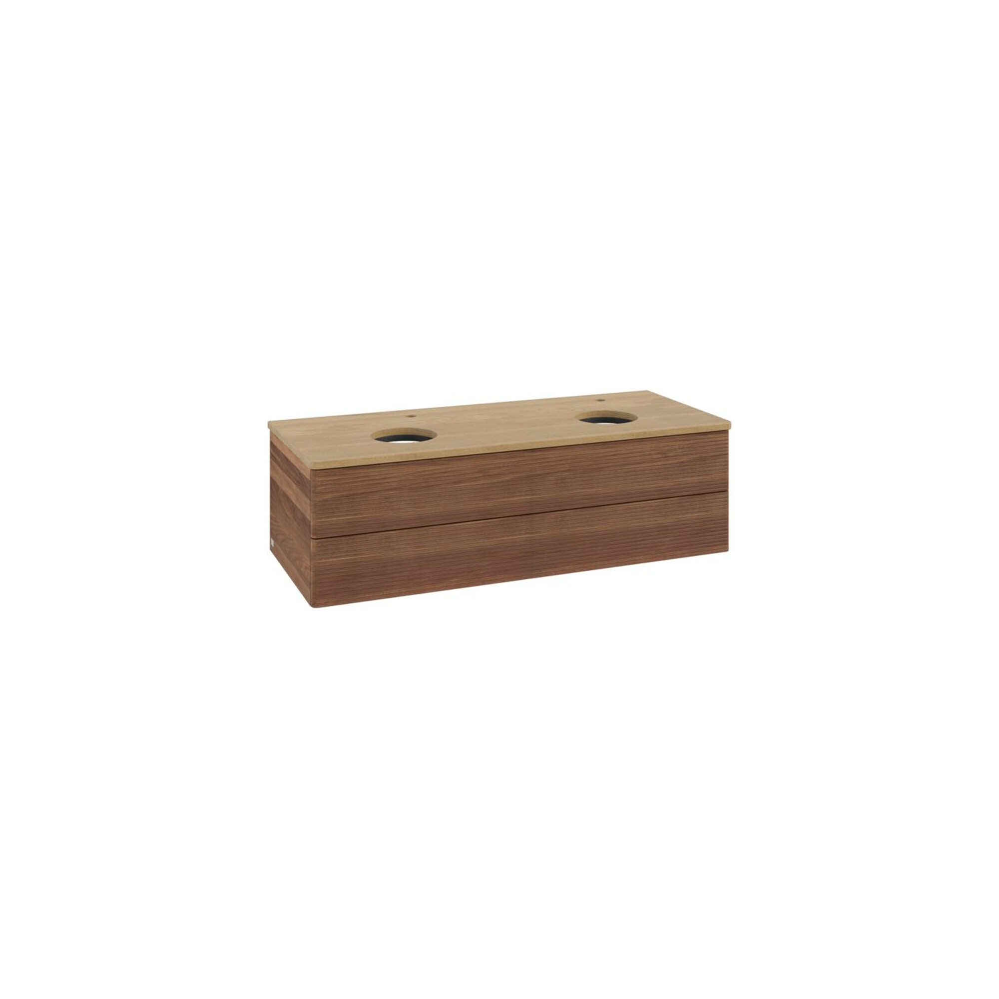 V&B Waschtischunterschrank mit Frontstruktur, mit Beleuchtung Antao 120x36x50cm, HL, WBP hon. Oa, w. wal ; Villeroy & Boch