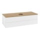 V&B Waschtischunterschrank mit Frontstruktur, mit Beleuchtung Antao 120x36x50cm, HL, WBP hon. Oa, wh. m Lac