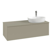V&B Waschtischunterschrank mit Frontstruktur, mit Beleuchtung Antao 120x36x50cm, HL, WBP Lac, lea gre. m Lac