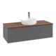 V&B Waschtischunterschrank mit Frontstruktur, mit Beleuchtung Antao 120x36x50cm, HL, WBP w wa, A m Lac-1