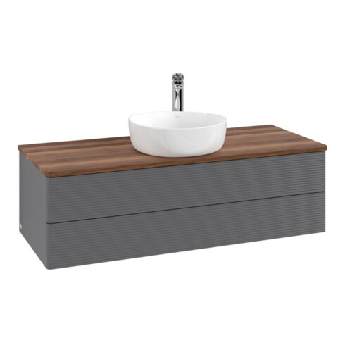 V&B Waschtischunterschrank mit Frontstruktur, mit Beleuchtung Antao 120x36x50cm, HL, WBP w wa, A m Lac