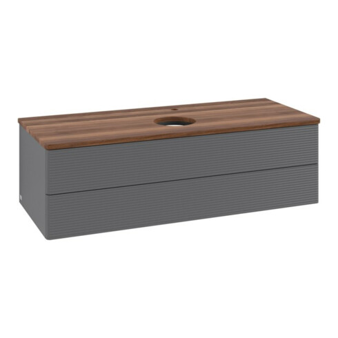 V&B Waschtischunterschrank mit Frontstruktur, mit Beleuchtung Antao 120x36x50cm, HL, WBP w wa, A m Lac