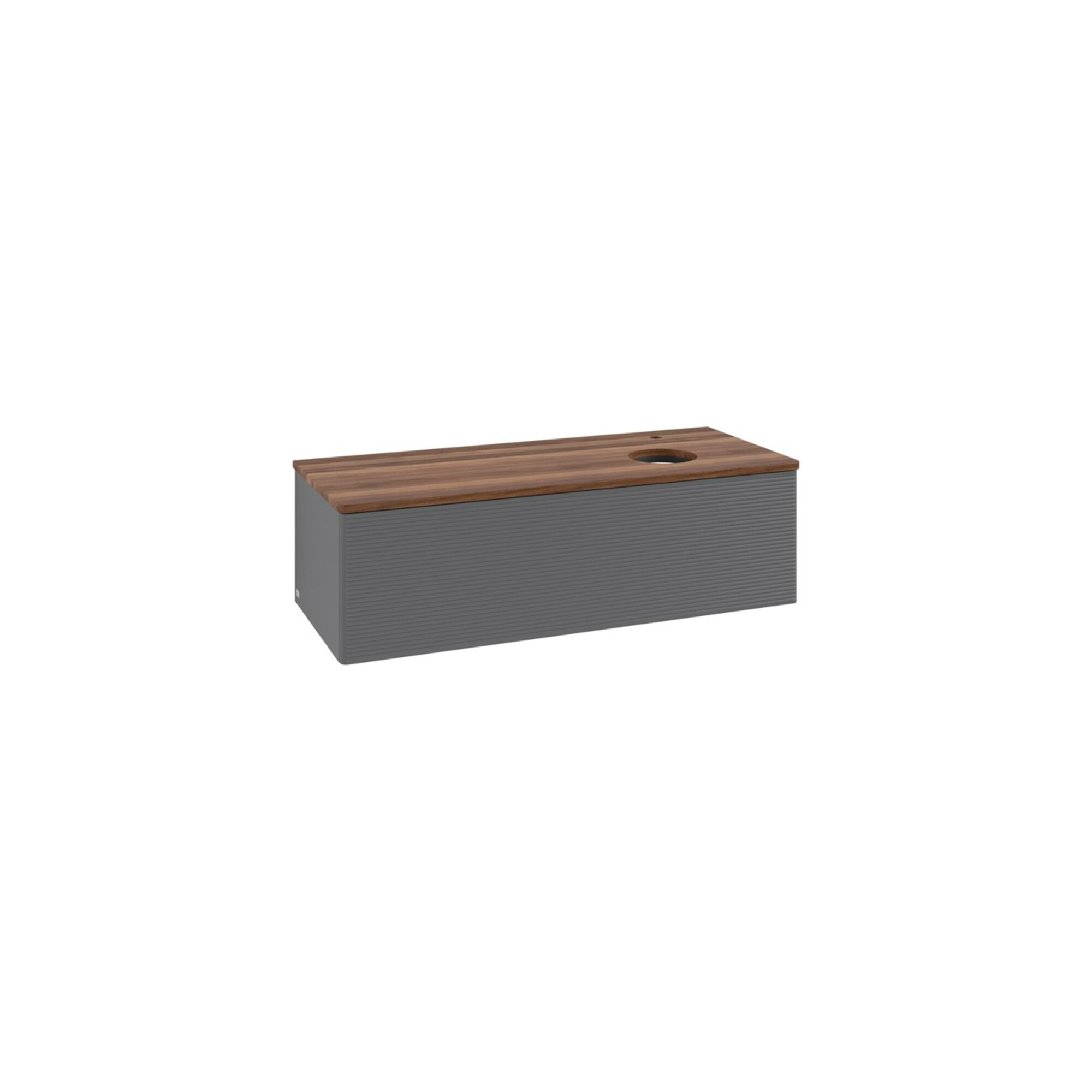 V&B Waschtischunterschrank mit Frontstruktur, mit Beleuchtung Antao 120x36x50cm, HL, WBP w wa, A m Lac ; Villeroy & Boch