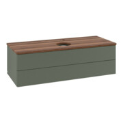 V&B Waschtischunterschrank mit Frontstruktur, mit Beleuchtung Antao 120x36x50cm, HL, WBP w wa, le gre. m Lac