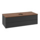 V&B Waschtischunterschrank mit Frontstruktur, mit Beleuchtung Antao 120x36x50cm, HL, WBP w. wal, bla m Lac-3