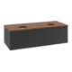 V&B Waschtischunterschrank mit Frontstruktur, mit Beleuchtung Antao 120x36x50cm, HL, WBP w. wal, bla m Lac-1