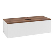 V&B Waschtischunterschrank mit Frontstruktur, mit Beleuchtung Antao 120x36x50cm, HL, WBP w. wal, glo wh. Lac