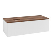 V&B Waschtischunterschrank mit Frontstruktur, mit Beleuchtung Antao 120x36x50cm, HL, WBP w. wal, glo wh. Lac