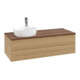 V&B Waschtischunterschrank mit Frontstruktur, mit Beleuchtung Antao 120x36x50cm, HL, WBP w. wal, hon. Oa-3