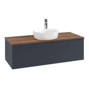 V&B Waschtischunterschrank mit Frontstruktur, mit Beleuchtung Antao 120x36x50cm, HL, WBP w wal, md bl. m Lac