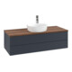 V&B Waschtischunterschrank mit Frontstruktur, mit Beleuchtung Antao 120x36x50cm, HL, WBP w wal, md bl. m Lac-1