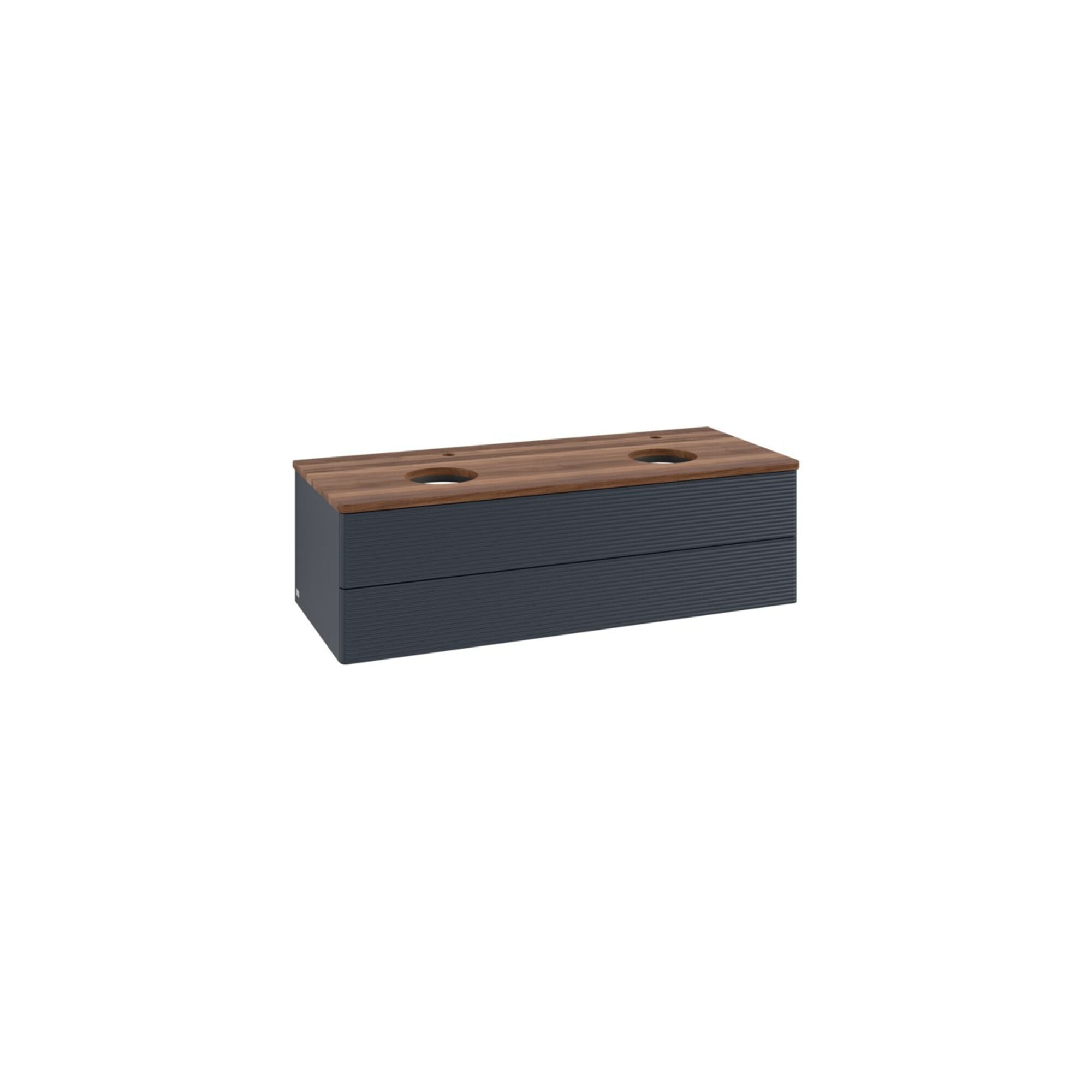 V&B Waschtischunterschrank mit Frontstruktur, mit Beleuchtung Antao 120x36x50cm, HL, WBP w wal, md bl. m Lac ; Villeroy & Boch