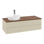 V&B Waschtischunterschrank mit Frontstruktur, mit Beleuchtung Antao 120x36x50cm, HL, WBP w. wal, si Gr m Lac