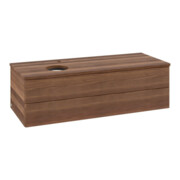 V&B Waschtischunterschrank mit Frontstruktur, mit Beleuchtung Antao 120x36x50cm, HL, WBP w. wal, w. wal