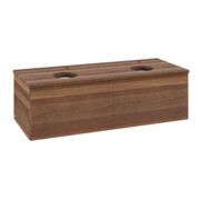 V&B Waschtischunterschrank mit Frontstruktur, mit Beleuchtung Antao 120x36x50cm, HL, WBP w. wal, w. wal