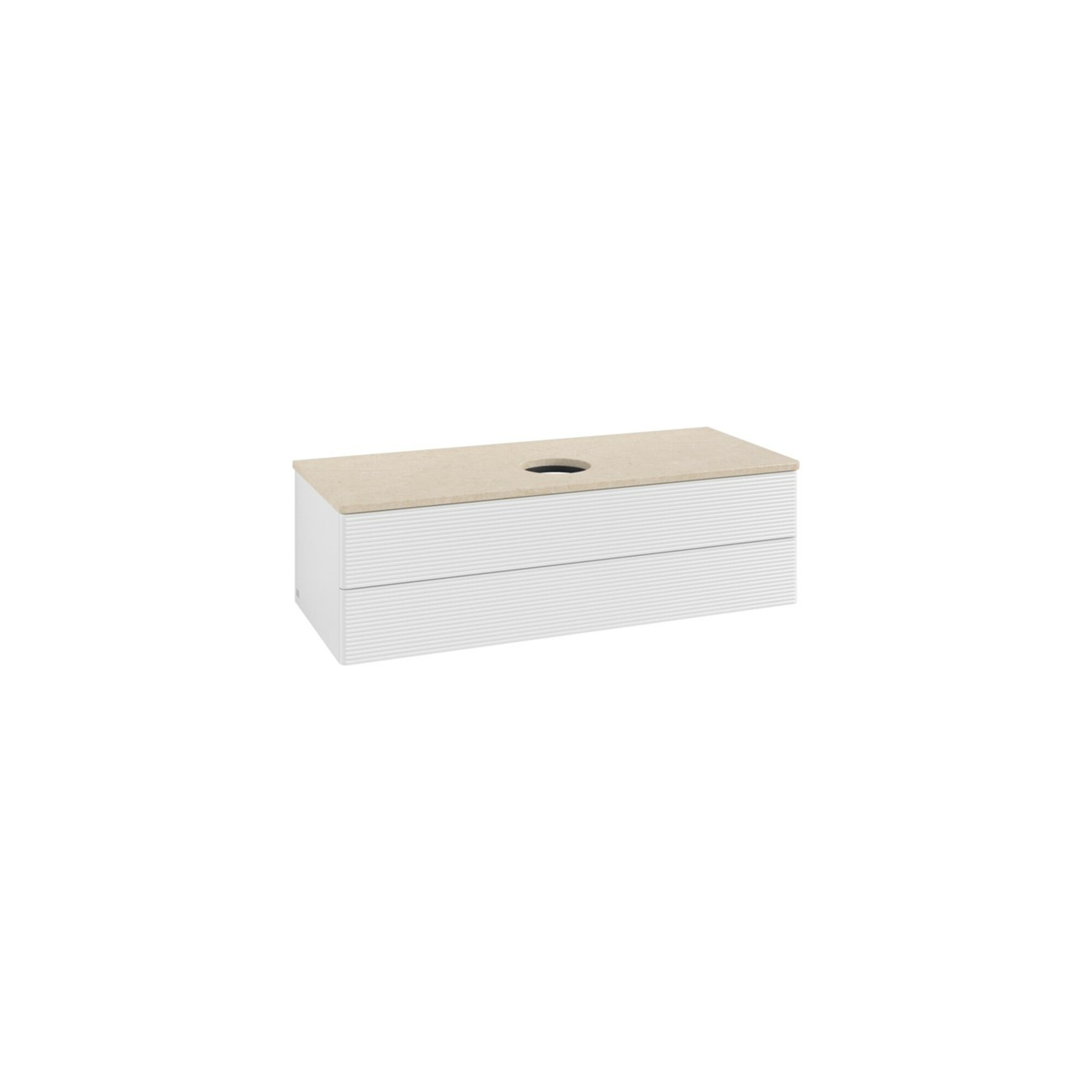 V&B Waschtischunterschrank mit Frontstruktur, mit Beleuchtung Antao 120x36x50cm, WBP botti., glo wh. Lac ; Villeroy & Boch