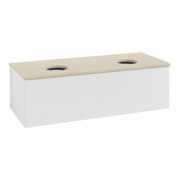 V&B Waschtischunterschrank mit Frontstruktur, mit Beleuchtung Antao 120x36x50cm, WBP botti., glo wh. Lac-3