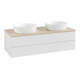 V&B Waschtischunterschrank mit Frontstruktur, mit Beleuchtung Antao 120x36x50cm, WBP botti., glo wh. Lac-1