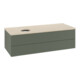 V&B Waschtischunterschrank mit Frontstruktur, mit Beleuchtung Antao 120x36x50cm, WBP botti., lea gre. m Lac-1