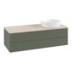 V&B Waschtischunterschrank mit Frontstruktur, mit Beleuchtung Antao 120x36x50cm, WBP botti., lea gre. m Lac-1