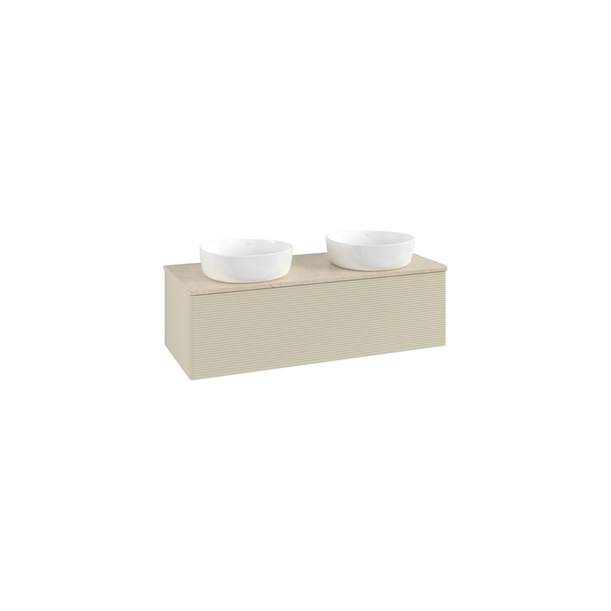 V&B Waschtischunterschrank mit Frontstruktur, mit Beleuchtung Antao 120x36x50cm, WBP botti., si Gr m Lac ; Villeroy & Boch