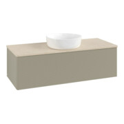 V&B Waschtischunterschrank mit Frontstruktur, mit Beleuchtung Antao 120x36x50cm, WBP botti., st. Gr m Lac