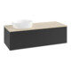 V&B Waschtischunterschrank mit Frontstruktur, mit Beleuchtung Antao 120x36x50cm, WBP-farbe botti., bla m Lac-1