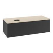 V&B Waschtischunterschrank mit Frontstruktur, mit Beleuchtung Antao 120x36x50cm, WBP-farbe botti., bla m Lac-3