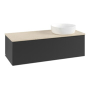 V&B Waschtischunterschrank mit Frontstruktur, mit Beleuchtung Antao 120x36x50cm, WBP-farbe botti., bla m Lac