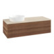 V&B Waschtischunterschrank mit Frontstruktur, mit Beleuchtung Antao 120x36x50cm, WBP-farbe botti., w. walnut-1