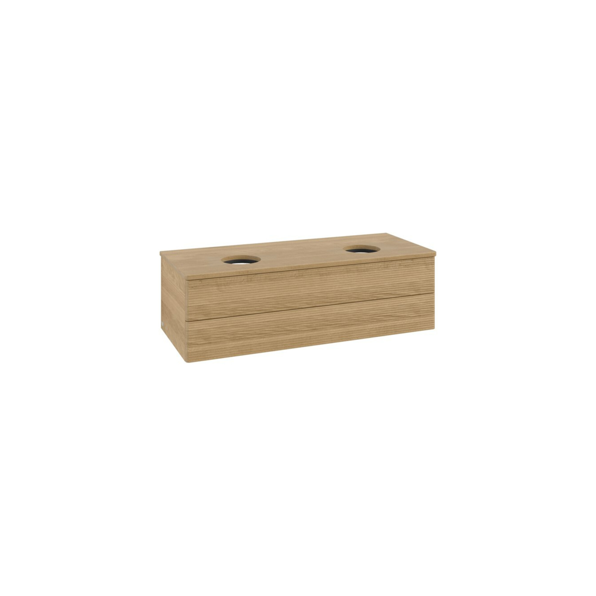 V&B Waschtischunterschrank mit Frontstruktur, mit Beleuchtung Antao 120x36x50cm, WBP-farbe hon. Oa, hon. oak ; Villeroy & Boch