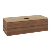 V&B Waschtischunterschrank mit Frontstruktur, mit Beleuchtung Antao 120x36x50cm, WBP-farbe hon. Oa, w. wal