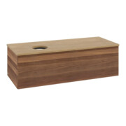 V&B Waschtischunterschrank mit Frontstruktur, mit Beleuchtung Antao 120x36x50cm, WBP-farbe hon. Oa, w. wal
