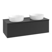 V&B Waschtischunterschrank mit Frontstruktur, mit Beleuchtung Antao 120x36x50cm, WBP-farbe Lac, bla m Lac