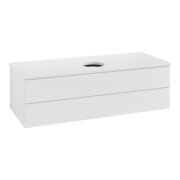 V&B Waschtischunterschrank mit Frontstruktur, mit Beleuchtung Antao 120x36x50cm, WBP-farbe Lac, glo wh. Lac