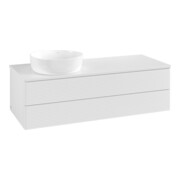 V&B Waschtischunterschrank mit Frontstruktur, mit Beleuchtung Antao 120x36x50cm, WBP-farbe Lac, glo wh. Lac