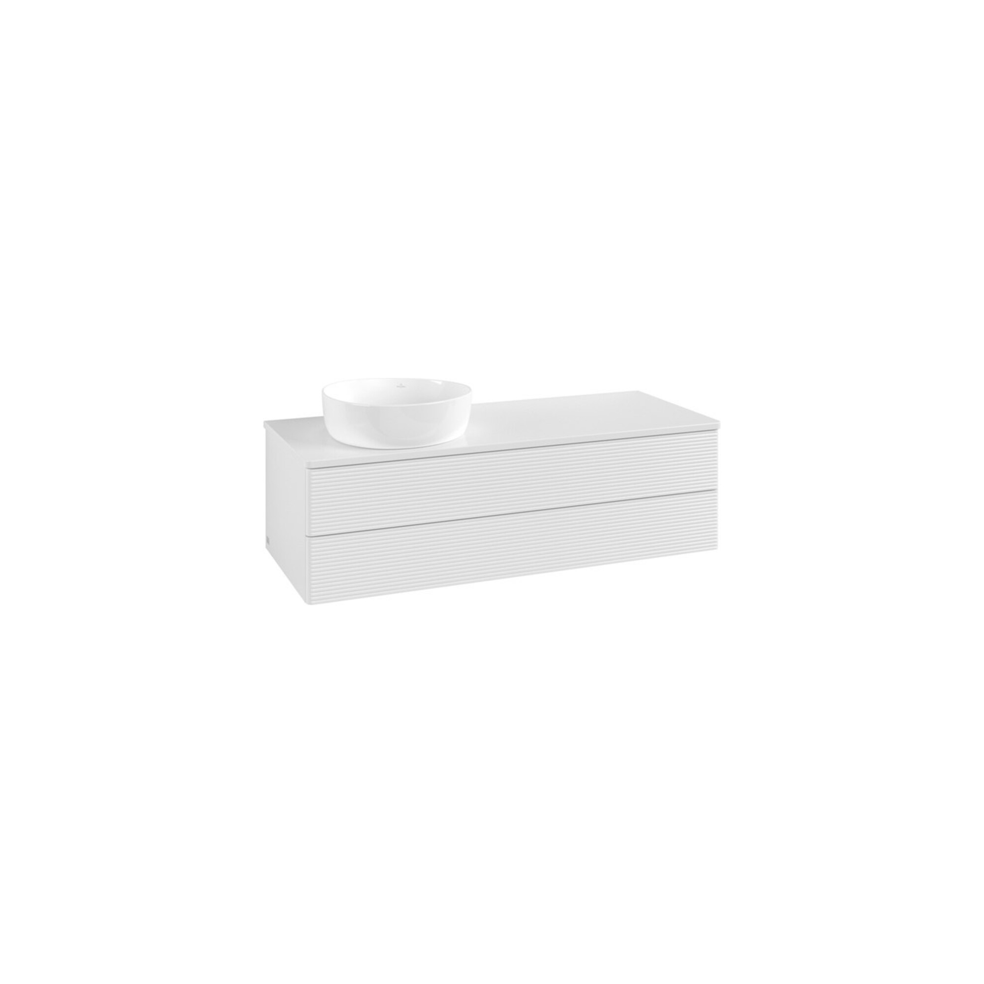 V&B Waschtischunterschrank mit Frontstruktur, mit Beleuchtung Antao 120x36x50cm, WBP-farbe Lac, glo wh. Lac ; Villeroy & Boch