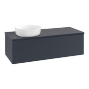 V&B Waschtischunterschrank mit Frontstruktur, mit Beleuchtung Antao 120x36x50cm, WBP-farbe Lac, md bl. m Lac