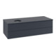 V&B Waschtischunterschrank mit Frontstruktur, mit Beleuchtung Antao 120x36x50cm, WBP-farbe Lac, md bl. m Lac-1