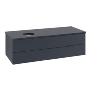 V&B Waschtischunterschrank mit Frontstruktur, mit Beleuchtung Antao 120x36x50cm, WBP-farbe Lac, md bl. m Lac