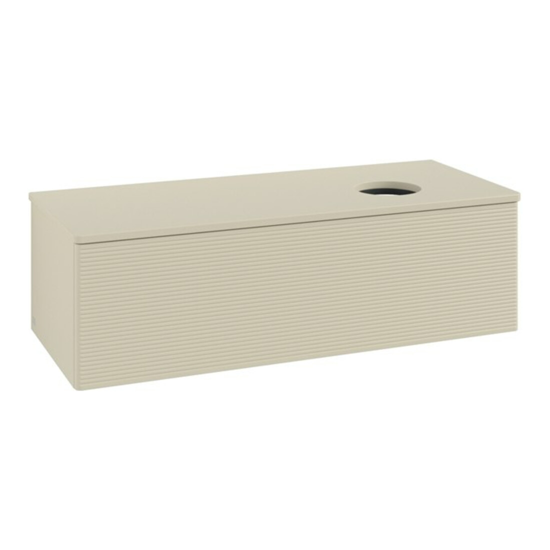 V&B Waschtischunterschrank mit Frontstruktur, mit Beleuchtung Antao 120x36x50cm, WBP-farbe Lac, si Gr m Lac
