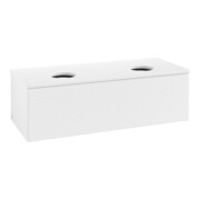 V&B Waschtischunterschrank mit Frontstruktur, mit Beleuchtung Antao 120x36x50cm, WBP-farbe Lac, wh. m Lac-3