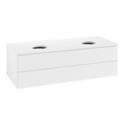 V&B Waschtischunterschrank mit Frontstruktur, mit Beleuchtung Antao 120x36x50cm, WBP-farbe Lac, wh. m Lac