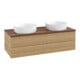V&B Waschtischunterschrank mit Frontstruktur, mit Beleuchtung Antao 120x36x50cm, WBP-farbe w. wal, honey oak-3